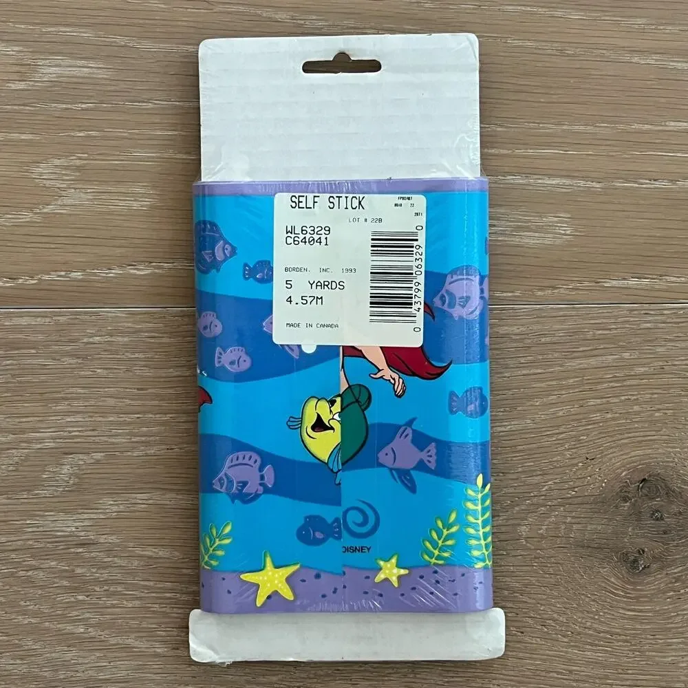 Disney The Little Mermaid Ariel Removable Self Stick Border Wall Decor Vintage